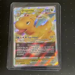 POKEMON TCG Sword & Shield - Pokemon GO NM RARE Holo #050/078 DRAGONITE VSTAR - Image 1