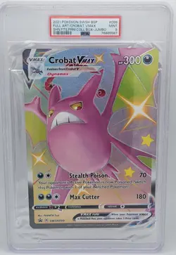 2021 Pokemon Crobat VMAX 2021 SWSH099 Shining Fates Promo FA JUMBO PSA 9 - Image 1