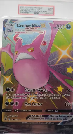 2021 Pokemon Crobat VMAX 2021 SWSH099 Shining Fates Promo FA JUMBO PSA 9 - Image 3