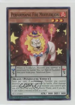 Performapal Fir Mufflerlion 1st Ed. YuGiOh The Secrets of Eternity 1m8 - Image 1