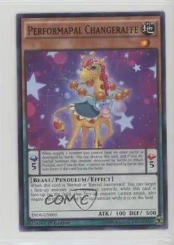 Performapal Changeraffe 1st Ed. YuGiOh Invasion: Vengeance #INOV-EN005 13lr - Image 1