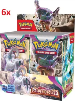 POKEMON TCG SCARLET & VIOLET PALDEA EVOLVED SEALED BOOSTER CASE BOX (6X) ENGLISH - Image 1