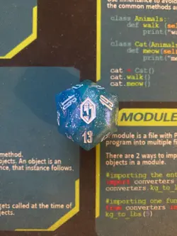 MTG Final Fantasy: Gift Bundle "Crystal" Shinra Blue Oversized D20 Die Dice - Image 1