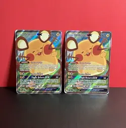Dedenne GX 195a/214 NM+ Alternate Art Promo Full Art Pokemon TCG Card Lot x2 - Image 1