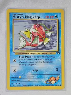 Misty’s Magikarp 88/132 Unlimited Gym Challenge Pokemon Card WOTC Vintage - NM - Image 1
