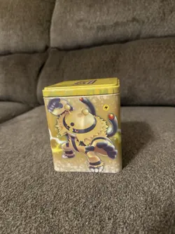 Poke’mon Trading Card Game TIN ONLY Gold Tone 4.5”H X 4”W - Image 3