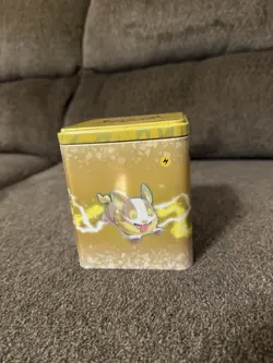 Poke’mon Trading Card Game TIN ONLY Gold Tone 4.5”H X 4”W - Image 4
