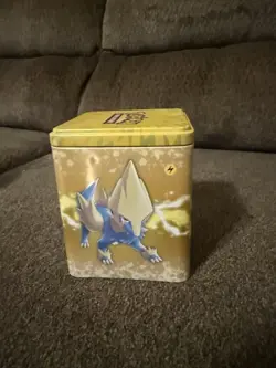 Poke’mon Trading Card Game TIN ONLY Gold Tone 4.5”H X 4”W - Image 5