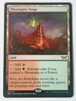 Magic The Gathering: MTG Thornspire Verge-Duel Land NF (DSK) Rare 0270 - Image 1