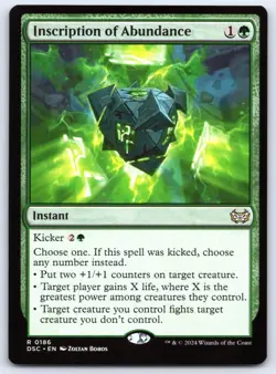 Inscription of Abundance - Commander Duskmourn - Rare - MTG - Magic - Near Mint - Image 1