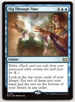 Dig Through Time - Commander Duskmourn - Rare - MTG - Magic - Near Mint - Image 1