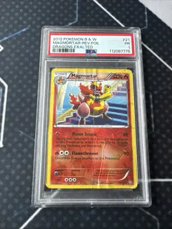Pokemon TCG Magmortar B&W Dragons Exalted 21/124 Reverse Holo PSA 1 POP 1 - Image 1