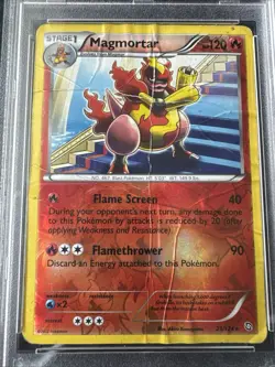 Pokemon TCG Magmortar B&W Dragons Exalted 21/124 Reverse Holo PSA 1 POP 1 - Image 3