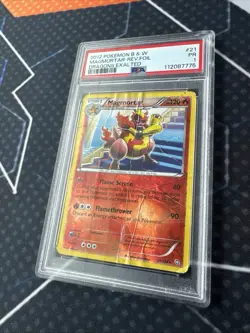 Pokemon TCG Magmortar B&W Dragons Exalted 21/124 Reverse Holo PSA 1 POP 1 - Image 4