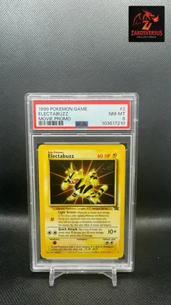 1999 POKEMON GAME MOVIE PROMO #2 ELECTABUZZ PSA 8 - Image 1