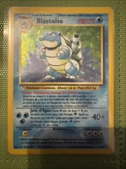 1999 Pokemon Base Set Blastoise 2/102 Holo PORTUGUESE Rare Card WoTC Vintage LP+ - Image 1
