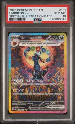 2025 POKEMON PRE EN-PRISMATIC EVOLUTIONS #161 UMBREON EX PSA 10 - Image 1