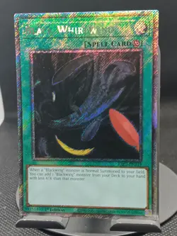 Black Whirlwind Yugioh RA03-EN219 Platinum Secret Rare PSR NM - Image 1