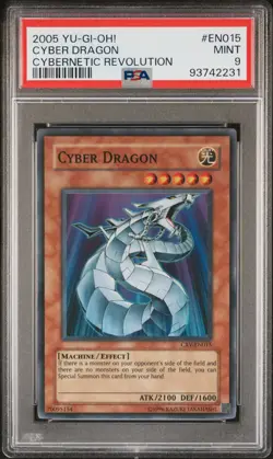 2005 Yugioh Cyber Dragon CRV EN015 Cybernetic Revolution PSA 9 - Image 1
