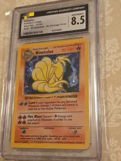 CGC 8.5 No Damage Ninetales Error 1999 Base Set Shadowless #12/102 Holo Pokemon - Image 4