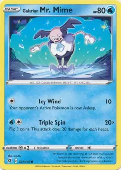 Galarian Mr. Mime - 037/192 Pokemon SWSH Rebel Clash Common - Image 1