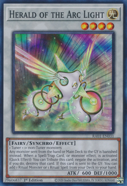 Yugioh! 1x Herald of the Arc Light RA01-EN031 Ultimate Rare 1st Ed NM - Image 1