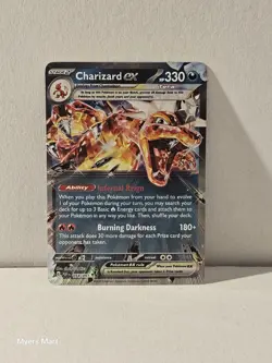 Pokemon TCG Charizard EX Double Rare Holo Card 054/091 Sv: Paldean Fates - Image 1