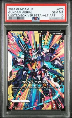 PSA 10 Gundam Aerial Rebuild Parallel Bandai Card Game R+ GD01-070 Limited - Image 1
