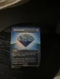 MTG Secret Lair Chaos Emerald (Lotus Petal) Blue Foil 7033, Actual Card In Pics - Image 1