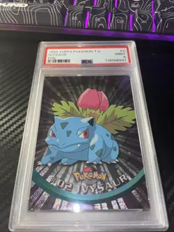 Ivysaur #02 Foil Topps TV Animation Series 1 Pokemon Card Blue Logo PSA 9 MINT - Image 1