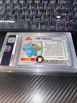 Ivysaur #02 Foil Topps TV Animation Series 1 Pokemon Card Blue Logo PSA 9 MINT - Image 2