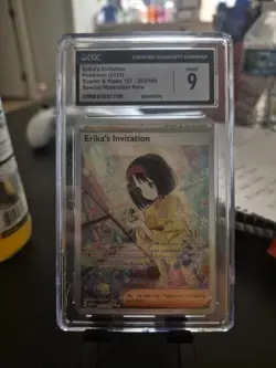Erika's Invitation Pokemon TCG Card Graded 9 Special Illustration Rare - Image 1