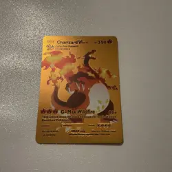 Charizard VMAX HP350 Gold Purple Pokemon Card Collectible Gift Display - Image 1
