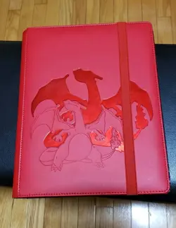 Ultra Pro Pokemon TCG Charizard 9 Pocket Leather Binder Red 360 Card Capacity - Image 1
