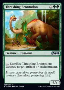 *FOIL* THRASHING BRONTODON NM M20 mtg Grey - Rare *FOIL* - Image 1