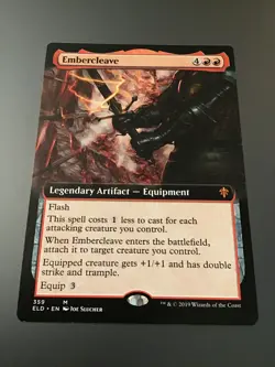 MTG Throne of Eldraine #359 Embercleave Extended Art NM - Image 1