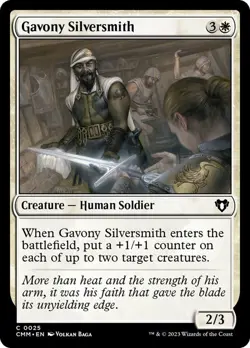 Gavony Silversmith 25 CMM 2023 Human Soldier Volkan Baga White MTG Foil - Image 1