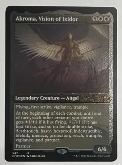 MTG: Commander Legends Akroma, Vision Of Ixidor Mythic Foil Etched CMR 547 B - Image 1