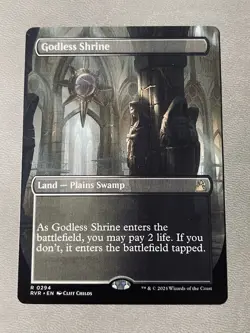 MTG Godless Shrine (Borderless) Ravnica Remastered NM - Image 1