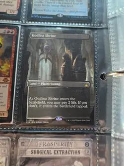 MTG Godless Shrine (Borderless) Ravnica Remastered NM - Image 1