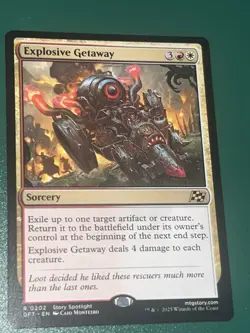 Explosive Getaway Card # 202 Rare Aetherdrift MTG - Image 1