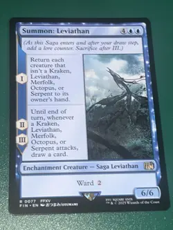 R 0077 Summon: Leviathan NM Rare FFXV Final Fantasy MTG Card FIN Blue Creature - Image 1