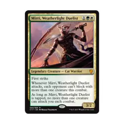 WOTC MTG Commander 2017 Mirri, Weatherlight Duelist (MR) (Foil) EX - Image 1