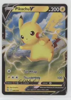 Pikachu V Pokemon Sword & Shield Fusion Strike #086 1ut - Image 1