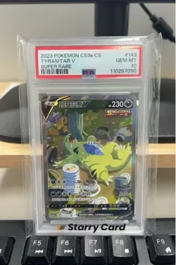 Pokemon TCG S-Chinese Tyranitar V Alt Art 143/125 CS3aC SR PSA 10 GEM MINT! - Image 1