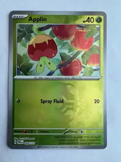 Pokemon TCG Applin (Master Ball Pattern) 009/131 Prismatic Evolutions Holo - Image 1
