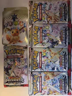 Pokemon Scarlet and Violet Prismatic Evolutions Factory Sealed Booster Pack (1) - Image 1