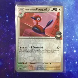 Pokemon TCG 154/182 Team Rocket’s Porygon 2 Destined Rivals Reverse Holo NM Card - Image 1