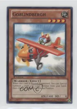 Goblindbergh 1st Ed. YuGiOh Starter Deck 12: XYZ Symphony #YS12-EN008 0ms5 - Image 1