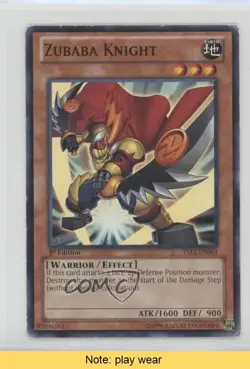 Zubaba Knight 1st Ed. YuGiOh Starter Deck 12: XYZ Symphony #YS12-EN004 READ 5e6 - Image 1